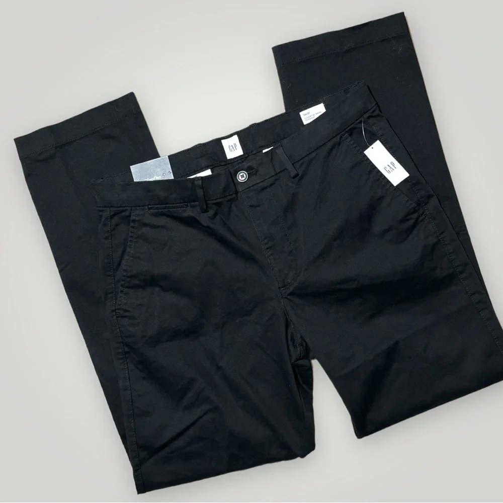 Gap Essential Khaki Straight Leg Black Pants 33”x32” - Picture 12 of 16